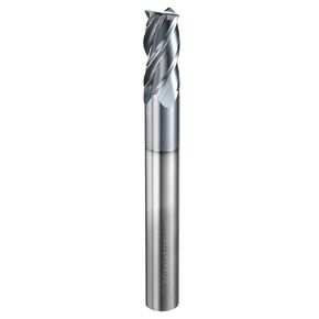 HARFINGTON Carbide Square Nose End Mill Bit 7/16" Cut Dia 4 Flutes TiAlN Coated Milling Cutter for Hardened Steel Metal (7/16" Shank 1" Cut Length 4" Long 30 Degree Helix HRC53-55)