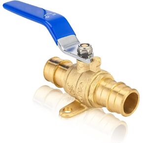 5-Pack GUOFIS 1/2-Inch PEX-A Expansion Ball Valve with Drop Ear, Full Port Shut-off Brass Ball Valves for PEX-A Pipe(ASTM 1960, Blue Handle)