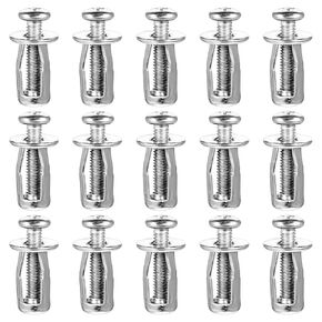 15pcs M4-20 Jack Expansion Screw Petal Nut, Petal Shape Metal Nut, Expansion Nut Thins Fixings Dowels with Screws Assembly, Expansion Bolts for Billboards Soft Wall Cladding Sheet Steel Pipe