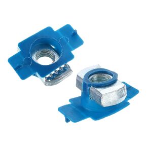 uxcell Nylon Channel Squeeze Nut, 60Pcs 1/2"-13 Carbon Steel Zinc-Plating Long Spring Nuts for Strut Channel Mounts Solar Panel
