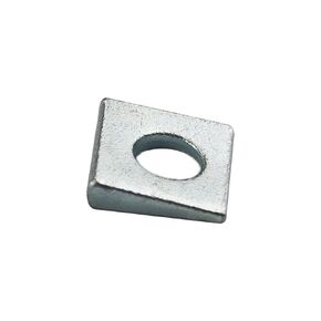 5 PCS 3/4 Beveled Square Washers in Plain Carbon Steel Galvanized,3/4"(ID) x1-5/9 x1-5/9 for Channel Steel Wedge Shaped Washers for Shim Leveling,3 to 9 mm Thick Fit for 3/4" Bolt,White,LXLVOUEG