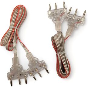 Fencing Epee Body Cord, Elite Series Bodywire, 3-Pin Cord, Clear Wire, Competition Approved (2 Pack)