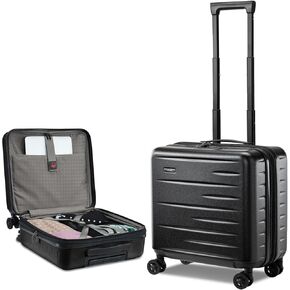 Carry On Luggage Airline Approved, 20 Inch Expandable Lightweight ABS+PC Hard Shell Suitcases with Front Pocket, Spinner Wheels, TSA Lock (Ivory White, 1PC)