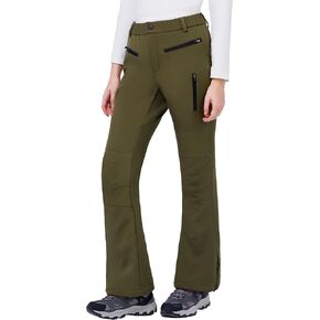 WULFUL Women's Snow Ski Pants Waterproof Insulated Fleece Lined Winter Softshell Hiking Pants