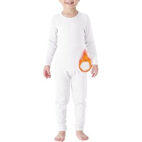 American Trends Thermal Underwear Set Kids Long Johns Fleece Lined Boys Girls Base Layer Thermal Set for Winter