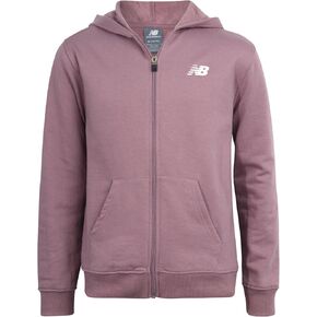 New Balance Girls' Active Sweatshirt - Zip-Up Fleece Hoodie Sweatshirt - Performance Activewear Sweatshirt for Girls (7-16)