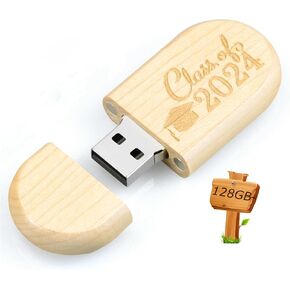 Graduation Gifts for Her Him, Class of 2024 Wooden Flash Drive 64GB, Cool Graduation Gift Box for Women Men Senior High School College Grad Student Nurse Daughter Son Teacher Law Masters Degree
