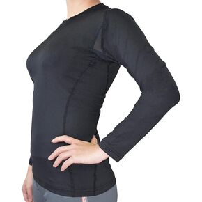 Vital Salveo-Germanium Women Athletic Compression Long Sleeve T-Shirts Cool Dry for Sports wear