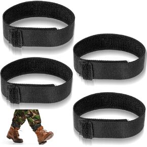 4Pcs Boot Straps, Elastic Boot Blouses, Bike Trouser Clips, Ankle Pant Garters, Adjustable Boot Blousers for Gardening Hiking Cycling Fishing Running Hunting