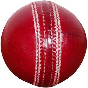 Hat Shark Alum Tanned Leather Stitched Cricket Ball - Tournament Quality Red and Gold