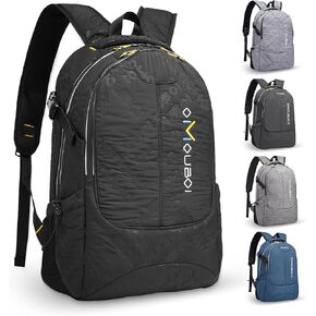OMOUBOI Travel Laptop Backpack Lightweight 15.6" Reflective Business Daypack Water Resistant Computer Backpack (Grey)