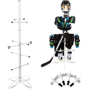 Hockey Gear Drying Rack Hockey Drying Rack Metal Sports Gear Storage Dry Rack for Drying and Storing Adult and Child Sports Equipment Hockey Equipment Drying Rack-4 Additional Hanging Clips