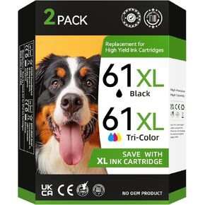 67XL Ink Cartridges Black Color Combo Pack Replacement for HP 67,for HP Ink 67,for Envy 6055e 6000, for DeskJet 2755e 2700 4155e 4100 6055 6455e 6400 4100e 2700e 6455 4155 2742e 2755 Printer(2-Pack)