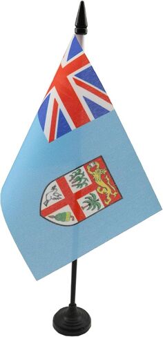 AZ FLAG American Samoa Table Flag 5'' x 8'' - American Samoan Desk Flag 21 x 14 cm - Black Plastic Stick and Base in Saudi Arabia