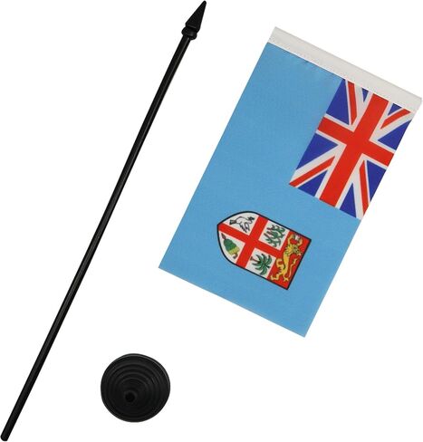 AZ FLAG American Samoa Table Flag 5'' x 8'' - American Samoan Desk Flag 21 x 14 cm - Black Plastic Stick and Base in Saudi Arabia