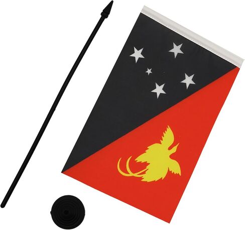AZ FLAG American Samoa Table Flag 5'' x 8'' - American Samoan Desk Flag 21 x 14 cm - Black Plastic Stick and Base in Saudi Arabia