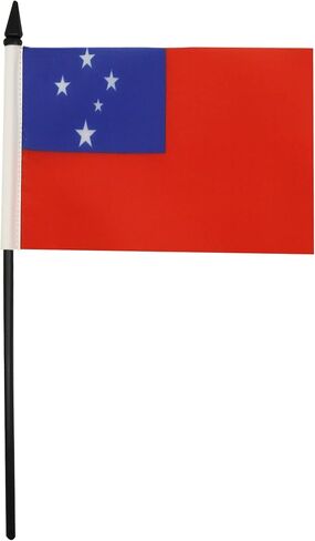 AZ FLAG American Samoa Table Flag 5'' x 8'' - American Samoan Desk Flag 21 x 14 cm - Black Plastic Stick and Base in Saudi Arabia