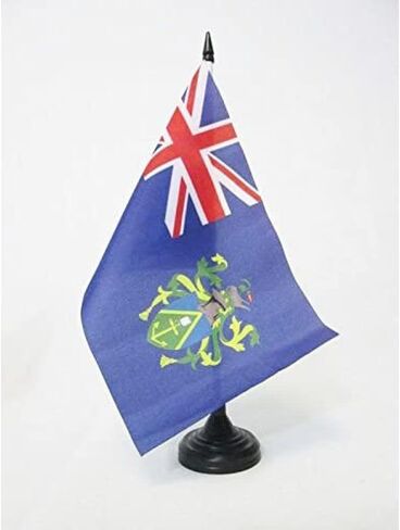AZ FLAG American Samoa Table Flag 5'' x 8'' - American Samoan Desk Flag 21 x 14 cm - Black Plastic Stick and Base in Saudi Arabia