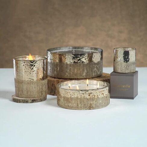 Zodax Siberian FIR Antique Silver Wood Wick Scented Candle in Saudi Arabia