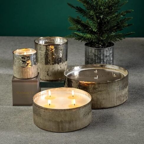 Zodax Siberian FIR Antique Silver Wood Wick Scented Candle in Saudi Arabia