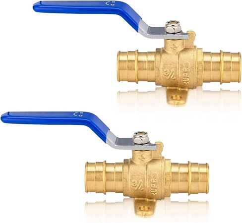 5-Pack GUOFIS 1/2-Inch PEX-A Expansion Ball Valve with Drop Ear, Full Port Shut-off Brass Ball Valves for PEX-A Pipe(ASTM 1960, Blue Handle) in Saudi Arabia
