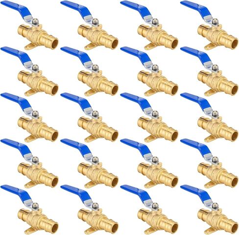 5-Pack GUOFIS 1/2-Inch PEX-A Expansion Ball Valve with Drop Ear, Full Port Shut-off Brass Ball Valves for PEX-A Pipe(ASTM 1960, Blue Handle) in Saudi Arabia