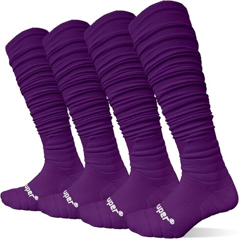 Youper Scrunch Padded Football Socks 2 Pack, Extra Long Sports Soccer Socks for Men & Boys in Saudi Arabia