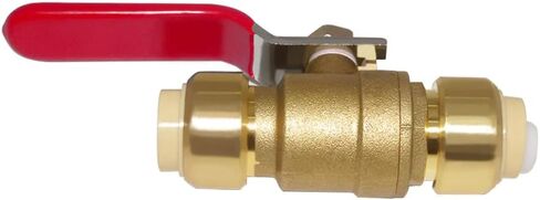 Hooshing 1/2 Inch Push-Fit Full Port Ball Valve Shut Off Water Valve Push-to-Connect, PEX, Copper, CPVC, PE-RT, Soild Brass in Saudi Arabia
