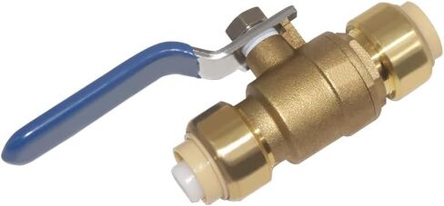 Hooshing 1/2 Inch Push-Fit Full Port Ball Valve Shut Off Water Valve Push-to-Connect, PEX, Copper, CPVC, PE-RT, Soild Brass in Saudi Arabia