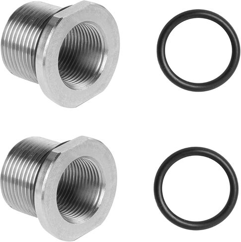 2 Pack Thread Adapters, 1/2x28 to 5/8x24 Thread Protector with Rubber Washer (Silver) in Saudi Arabia