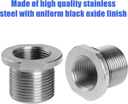 2 Pack Thread Adapters, 1/2x28 to 5/8x24 Thread Protector with Rubber Washer (Silver) in Saudi Arabia