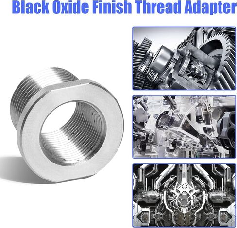2 Pack Thread Adapters, 1/2x28 to 5/8x24 Thread Protector with Rubber Washer (Silver) in Saudi Arabia
