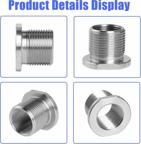 2 Pack Thread Adapters, 1/2x28 to 5/8x24 Thread Protector with Rubber Washer (Silver) in Saudi Arabia