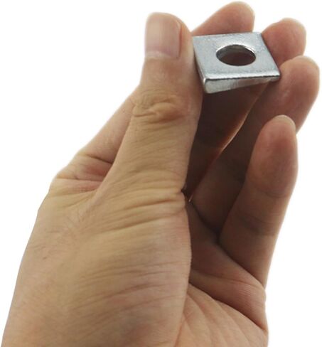 5 PCS 3/4 Beveled Square Washers in Plain Carbon Steel Galvanized,3/4"(ID) x1-5/9 x1-5/9 for Channel Steel Wedge Shaped Washers for Shim Leveling,3 to 9 mm Thick Fit for 3/4" Bolt,White,LXLVOUEG in Kuwait