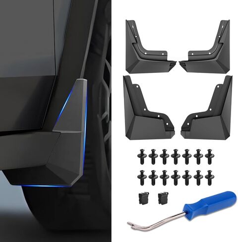 【Upgrade】 Mud Flap Delete for Chevy Silverado 1500(2019-2024), Premium Military Grade All Weather Protection Splash Guards,Thicker Vehicle Tire Protector Mudflaps Accessories for Chevy Silverado 1500 in Saudi Arabia