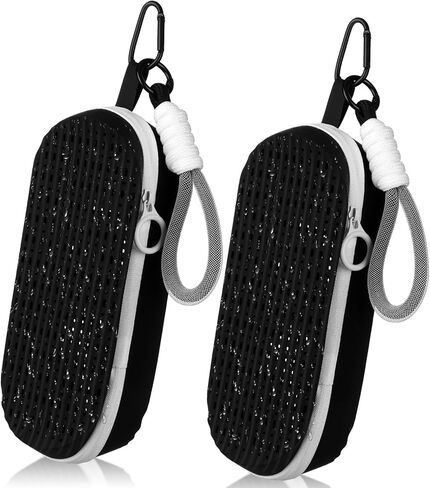 2 Pcs Swim Goggle Case for Swimming Goggles Silicone Protective Cases with Drain Hole Zipper Sunglasses Case with Clip for Goggles Sports Women Men Kids Swimmer Gifts in Saudi Arabia