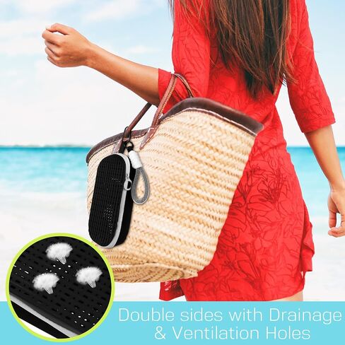 2 Pcs Swim Goggle Case for Swimming Goggles Silicone Protective Cases with Drain Hole Zipper Sunglasses Case with Clip for Goggles Sports Women Men Kids Swimmer Gifts in Saudi Arabia
