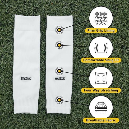 Maestro Leg Sleeves – Leg Sleeves for Men & Boys - Compatible With Shin Guards and Grip Socks for Soccer, Football, Hockey in Saudi Arabia