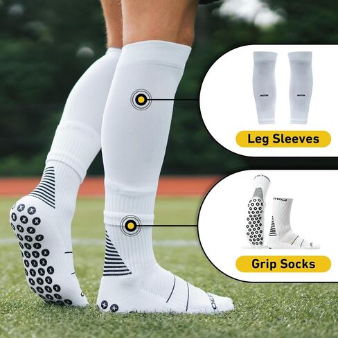 Maestro Leg Sleeves – Leg Sleeves for Men & Boys - Compatible With Shin Guards and Grip Socks for Soccer, Football, Hockey in Saudi Arabia