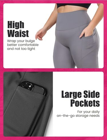 Compression Leggings for Women with Pockets, Tummy Control High Waisted Plus Size Shapewear Yoga Pants(S-3XL) in Saudi Arabia