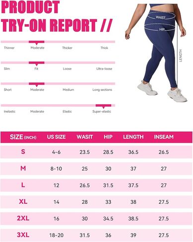Compression Leggings for Women with Pockets, Tummy Control High Waisted Plus Size Shapewear Yoga Pants(S-3XL) in Saudi Arabia
