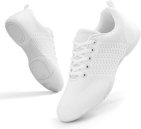 Youth Girls White Cheer Shoes Breathable Training Competition Cheer Sneakers Girls Cheerleading Dancing Shoes Black Cheer Shoes for Girls in Saudi Arabia