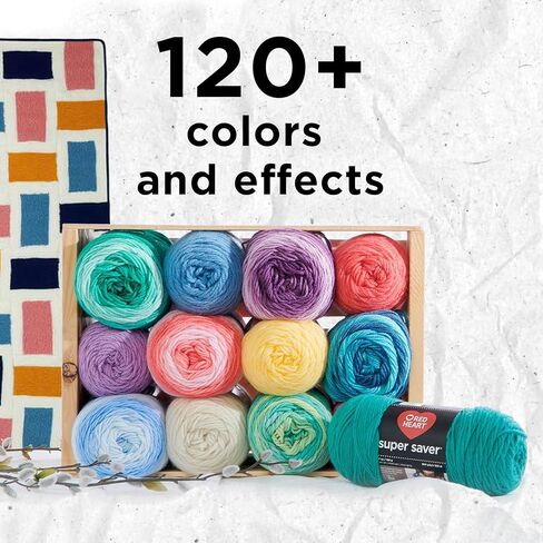Red Heart Super Saver Yarn, Print-Mulberry Mix in Saudi Arabia