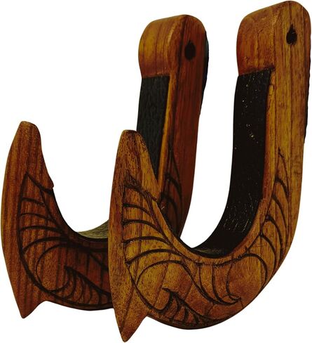 Surfboard Wall Mount | Surfboard Wall Rack | Horizontal Wooden Surfboard Rack | Hawaiian hooks shape with Hawaiian tribal carvings| Display your surfboard in a unique and classy way! in Saudi Arabia