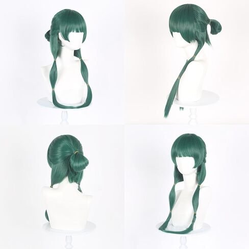 Pink Wig with Bangs12inch 2 Removable Ponytail Wigs with 2 Bow Hair Clips Pink Short Straight Cosplay Wig for Women Girl Pink with Wig Cap in Saudi Arabia