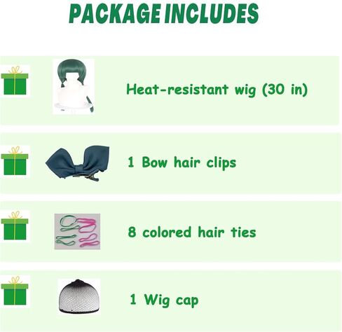 Pink Wig with Bangs12inch 2 Removable Ponytail Wigs with 2 Bow Hair Clips Pink Short Straight Cosplay Wig for Women Girl Pink with Wig Cap in Saudi Arabia