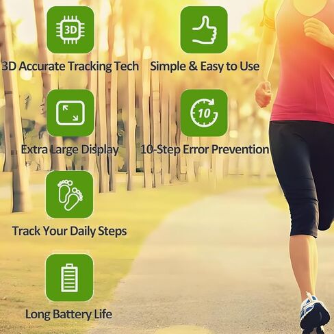 Pedometer Simple Step Counter for Walking Step Tracker with Large Display Removable Clip and Lanyard Accurate Pedometers for Steps for Men Women and Kids in Kuwait