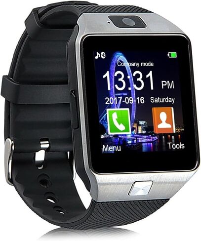 Bluetooth Smart Watch w/Camera Waterproof Phone Mate for Android Samsung iPhone (Black) in Saudi Arabia