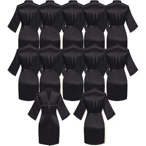 12 Pcs Bride Bridesmaids Robe Set Kimono Robes for Women Lightweight Bridal Satin Robe For Wedding Birthday Party