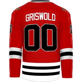 Griswold #00 Movie Hockey Jersey – Stitched Letters & Numbers, Authentic Fan Apparel, Breathable Polyester, S-5XL